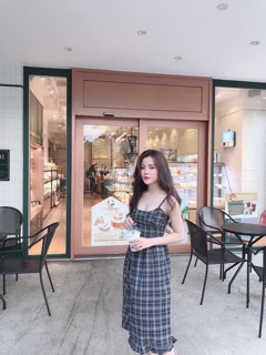 Combo nhieu Đầm caro 2 dây