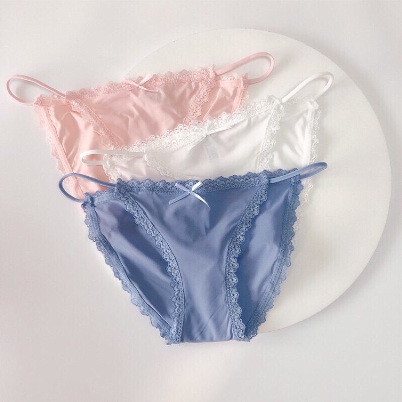Quần lót nữ thun lạnh dây mảnh viền ren sexy quyến rũ 095