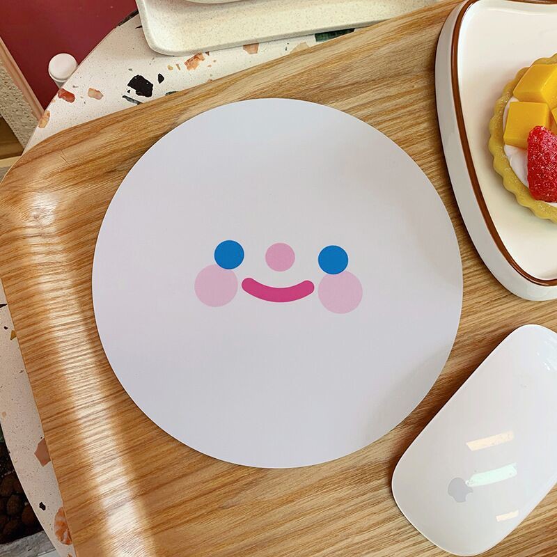 ❁Japanese and Korean style personality Creative Mini Computer Wireless Mouse Pad Cute Smiling Cloud Avocado Mouse Pad