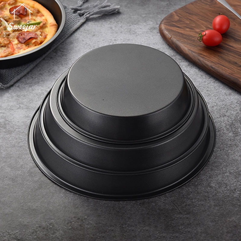 SWEEJAR Khay nướng bánh pizza  bằng thép carbon không dính bền bỉ với size 6/8/9 inch