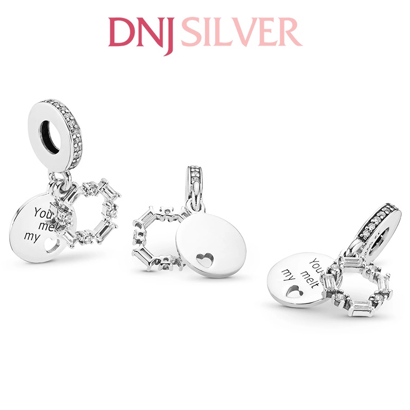 Charm bạc 925 cao cấp, hàng chuẩn bạc - Charm You Melt My Heart thích hợp để mix vòng tay charm - DN289