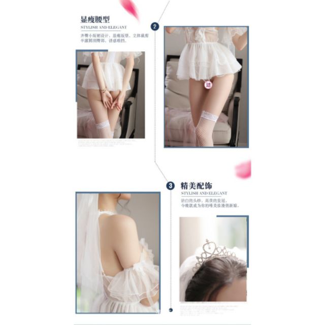 Cosplay cô dâu sexy - set đồ ngủ hóa trang gợi cảm xuyên thấu | BigBuy360 - bigbuy360.vn
