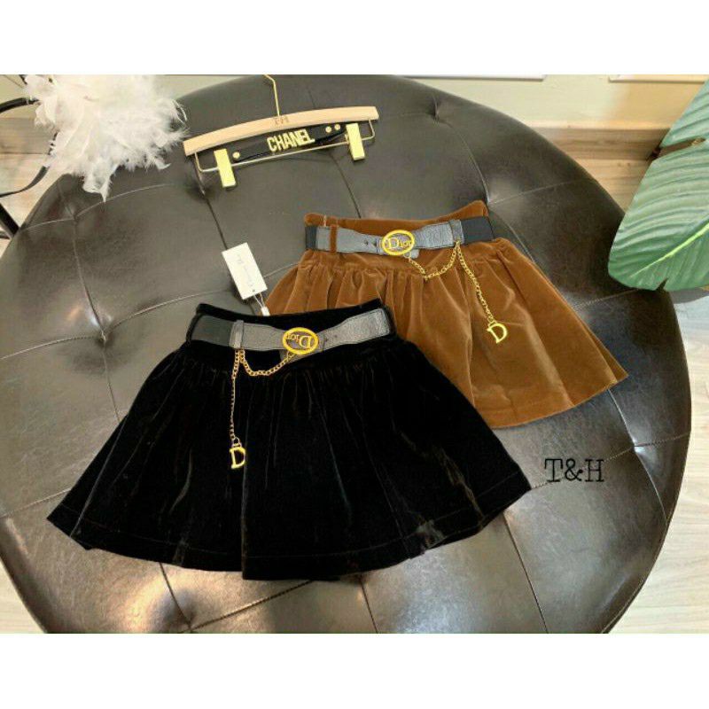 Chân Váy Nhung Kèm Đai Lưng Đính..D.i.o.r..167..Cao Cấp { Bán Sỉ } | BigBuy360 - bigbuy360.vn