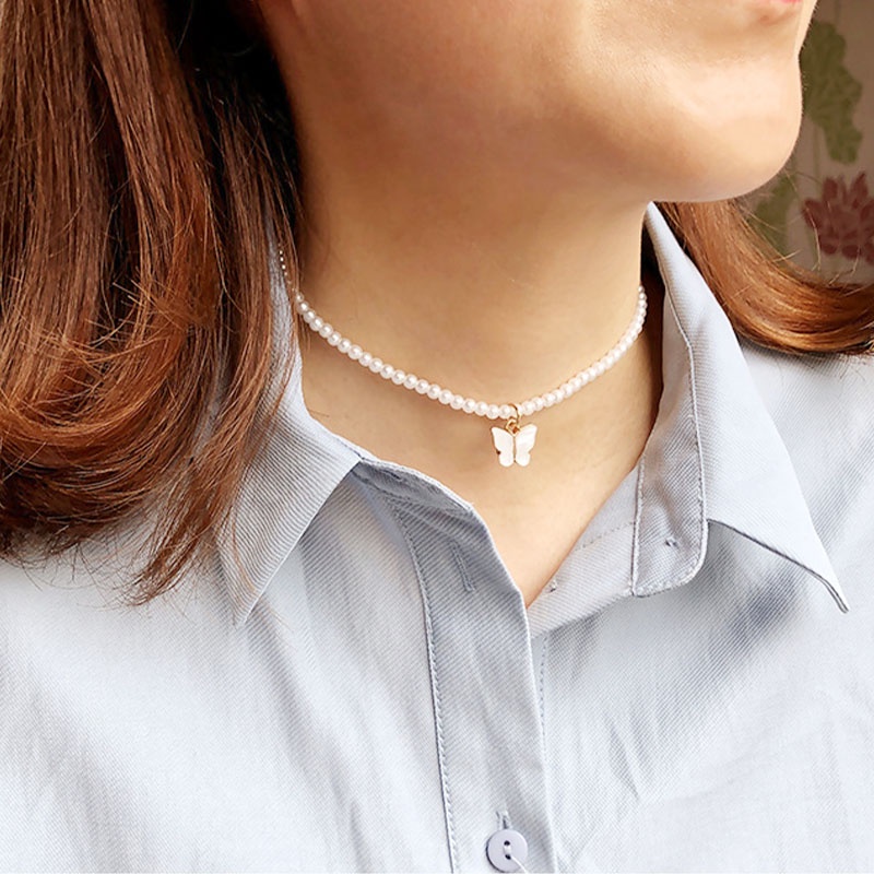 Vòng Cổ Nhiều Mẫu Tùy Chọn Đính Hạt Ngọc Trai Giả Dễ Thương