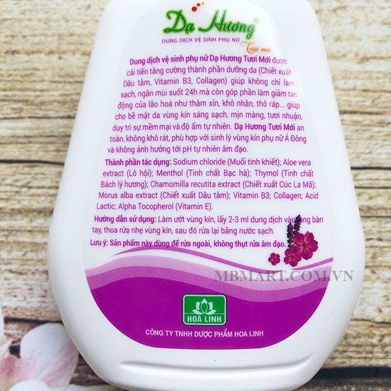 Dung dịch vệ sinh phụ nữ Dạ Hương Tím (Lavender) 120ml có vòi - sạch nhẹ, khử mùi hôi, bảo vệ vùng kín - cvspharmacy