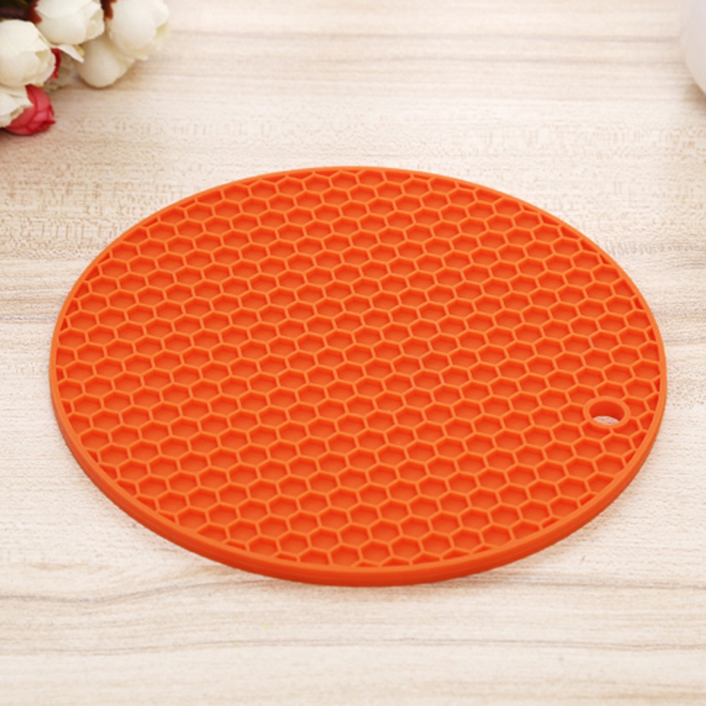 [CHOO] Silicone Honeycomb Placemat Table Heat Resistant Mat Cup Anti-Slip Coaster Cushion Round Pad