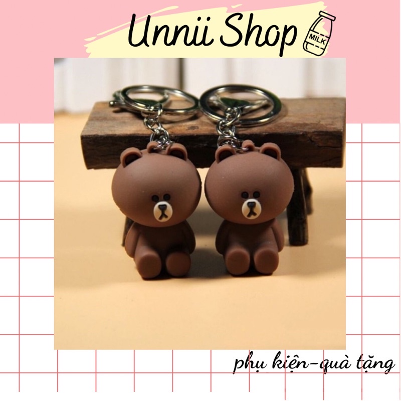 Móc Khoá Gấu Nâu Brown Siêu Dễ Thương