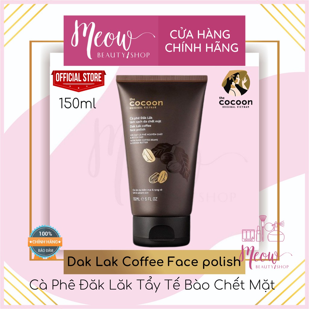 Cocoon - Cà Phê Đắk Lắk Làm Sạch Da Chết Mặt Cocoon 150ml