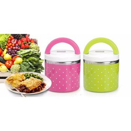 Hộp cơm giữ nhiệt đựng cơm 1 tầng - cặp lồng đựng cơm cho văn phòng - Màu ngẫu nhiên