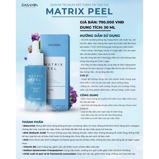 Serum mụn mờ thâm sạm dasamin matrix peel 30ml