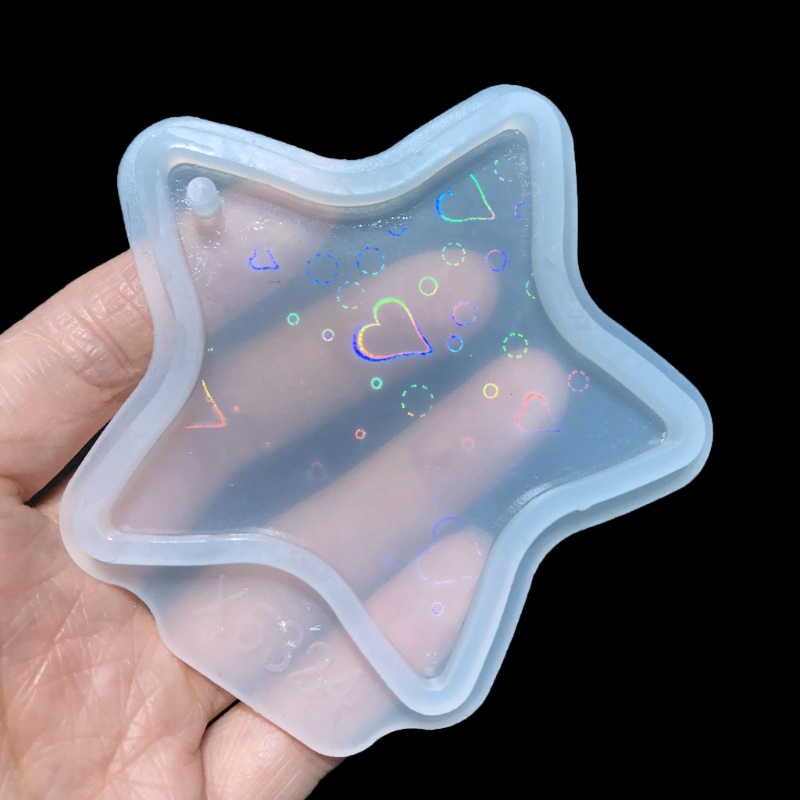 Sa Khuôn Silicone Làm Bông Tai Hình Ngôi Sao Năm Cánh Độc Đáo