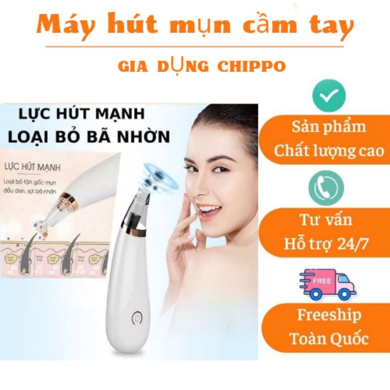 Máy Hút Mụn Cầm Tay Mini, An Toàn Cho Da Mặt , loại sạch  mụn đầu đen &amp; bã nhờn