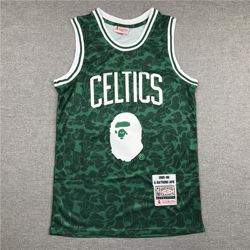 NBA Jersey Boston Celtics No.93 Bape Bape Jersey Sports vest green Easy monkey celtics joint edition The New