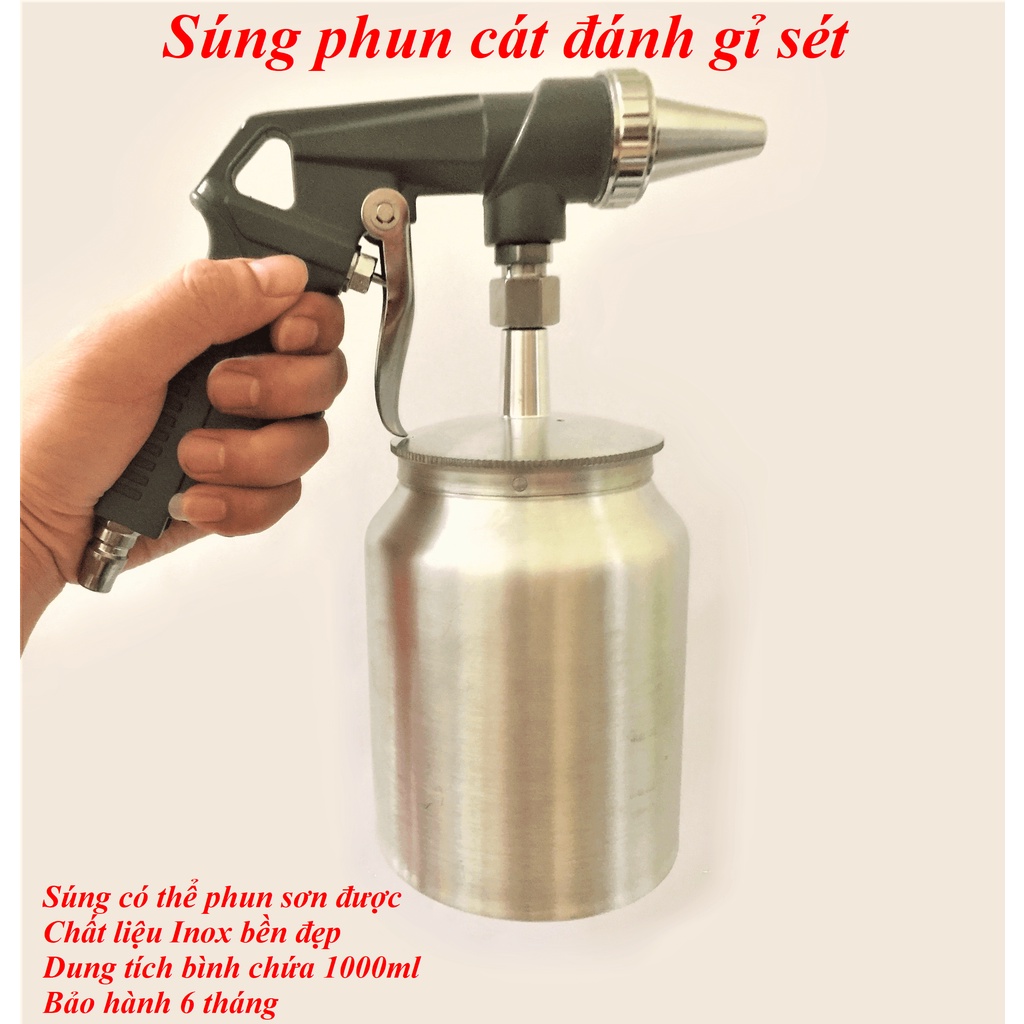 Máy phun cát đánh gỉ sét  Đài Loan - Phun được sơn, siêu bền - Lực phun mạnh - Bảo hành 6 tháng