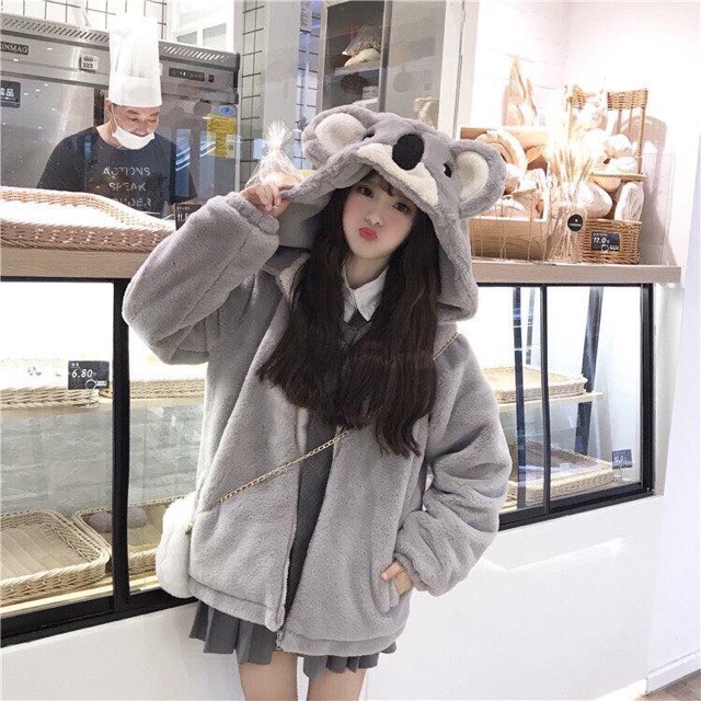 ÁO KHOÁC LÔNG , ÁO LÔNG MŨ GẤU HÀNG 2 LỚP LÔNG MỊ | BigBuy360 - bigbuy360.vn