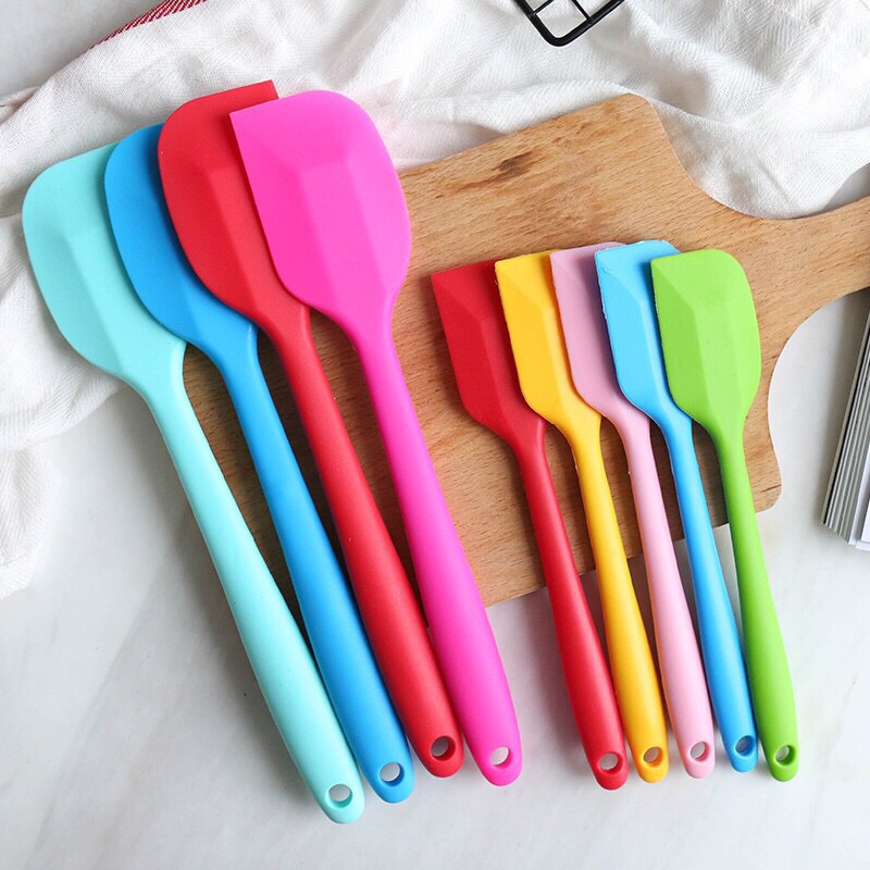 Phới dẹt trộn bột spatula silicon chịu nhiệt, phới đúc liền dùng để đánh bột, vét, vét kem làm bánh đồ ăn dặm