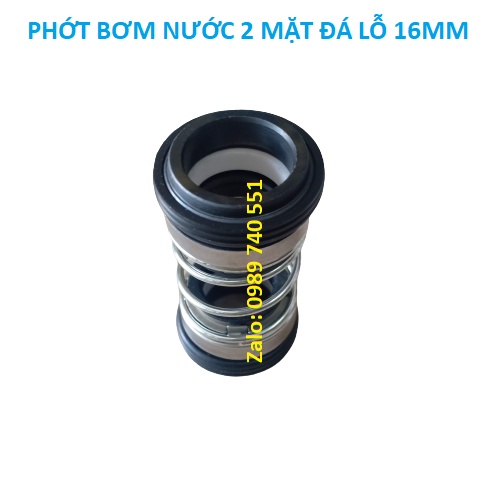 Phớt bơm tõm -bơm nước 2 mặt đá lỗ trục 16 mm