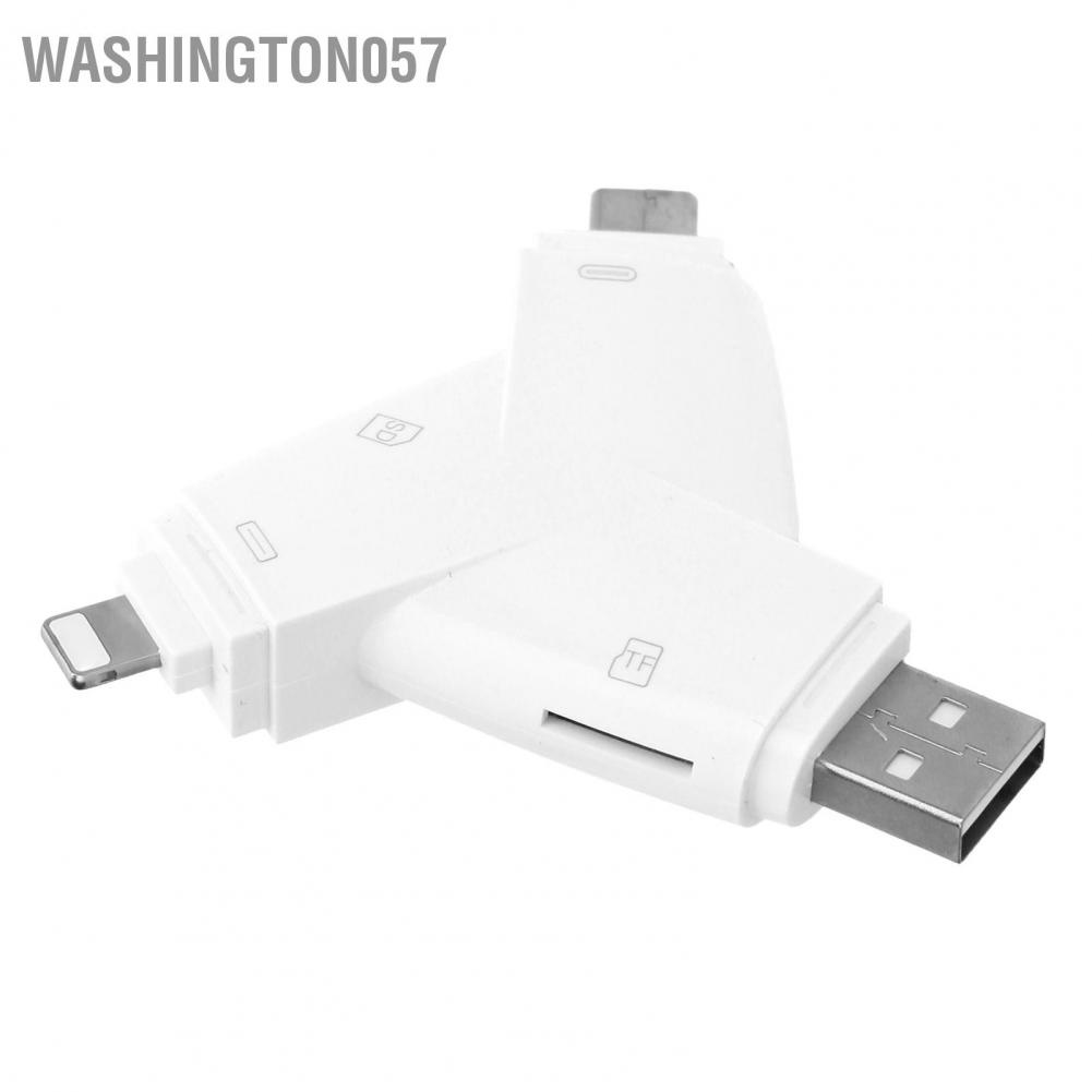 Washington057 3 in 1 USB Multi Memory Card Reader Adapter for IOS/Type‑C Interface