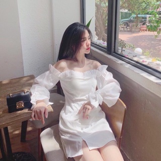 ❤️ Đầm Kiểu Tay Phồng Thắt Nơ ( kèm ảnh thật )