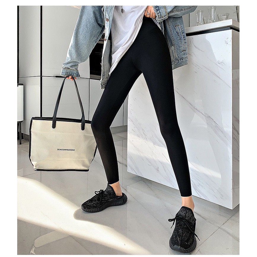 Quần legging dài nữ hffm có túi cạp cao nâng mông cotton dày dặn cao cấp DOVOHA HM02 | BigBuy360 - bigbuy360.vn