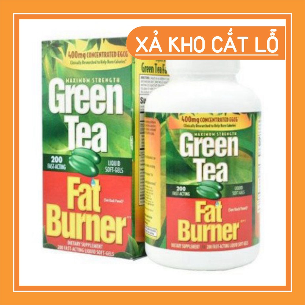 XẢ KHO LỖ VỐN Viên uống giảm cân từ trà xanh Green Tea Fat Burner 200 viên của Mỹ *(&