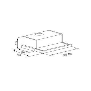 Máy hút khói-Máy hút mùi Canzy-CZ 7002 SYP- âm tủ-lực hút 750m³/h-máy khoẻ,chạy êm,chính hãng,giá rẻ-bảo hành 24 tháng