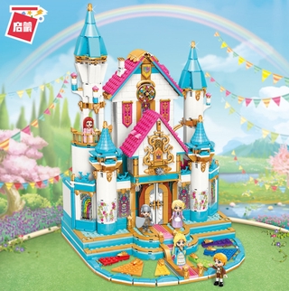 Lego lắp ráp Công chúa Leia Series Lâu đài Cầu vồng