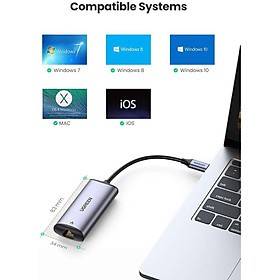 Cáp chuyển USB C sang LAN 2.5Gbps Cao cấp Ugreen 70446 Chính Hãng CM275