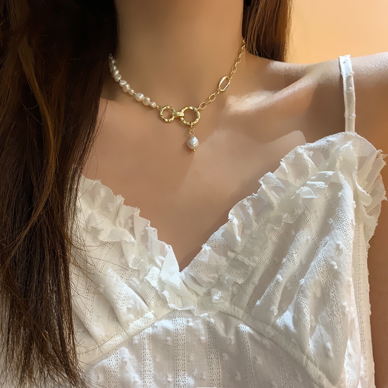 Vòng Cổ Choker 2022 Đính Hạt Ngọc Trai Tự Nhiên Phong Cách Cổ Điển Thời Trang Cho Nữ