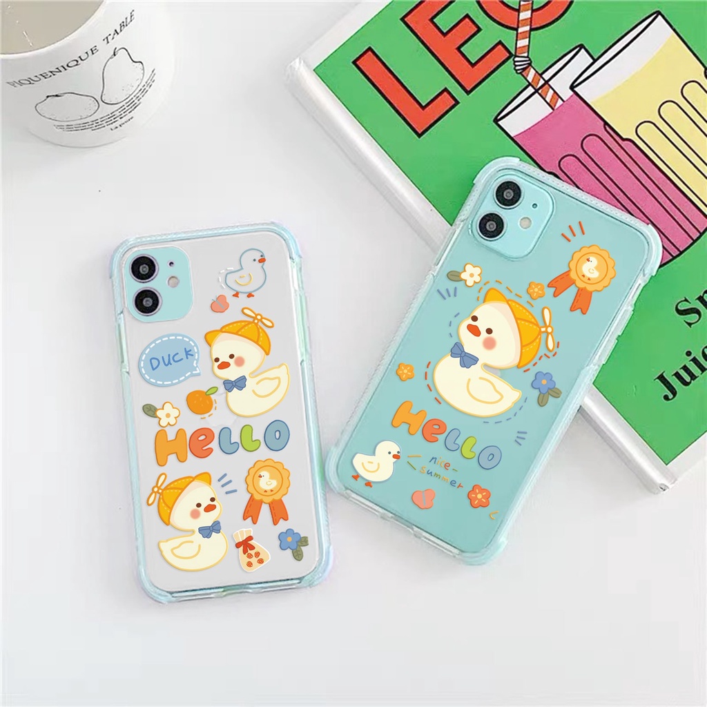 Ốp lưng iphone Vịt vàng viền màu chống trượt 6/6plus/6s/6splus/7/7plus/8/8plus/x/xr/xs/11/12/13/pro/max/plus/promax