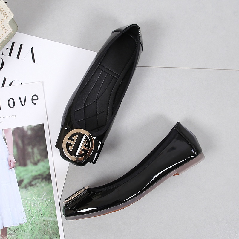 Giày Búp Bê Mũi Vuông Đế Bằng plus size 35-44