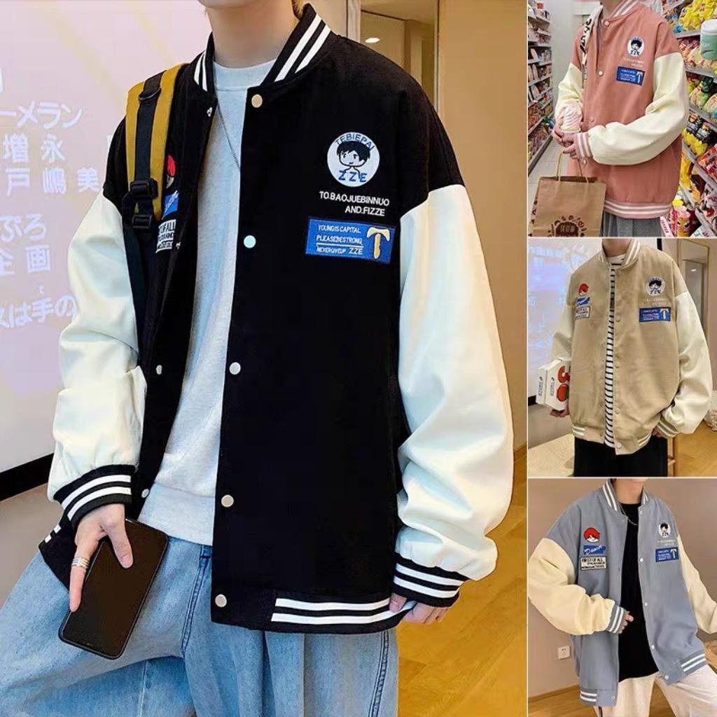 [TUYỂN SỈ] Áo Khoác Bomber Nỉ Ngoại Form Rộng Linnie Bomber Nỉ Unisex Hình Cậu Bé Nấm Dinner Cute