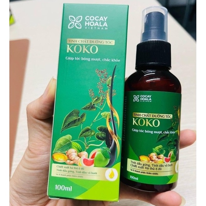 Tinh chất dưỡng tóc Koko Cocayhoala - chai xịt 100ml giúp tóc bóng mượt, ngăn giảm gãy rụng, kích thích mọc tóc