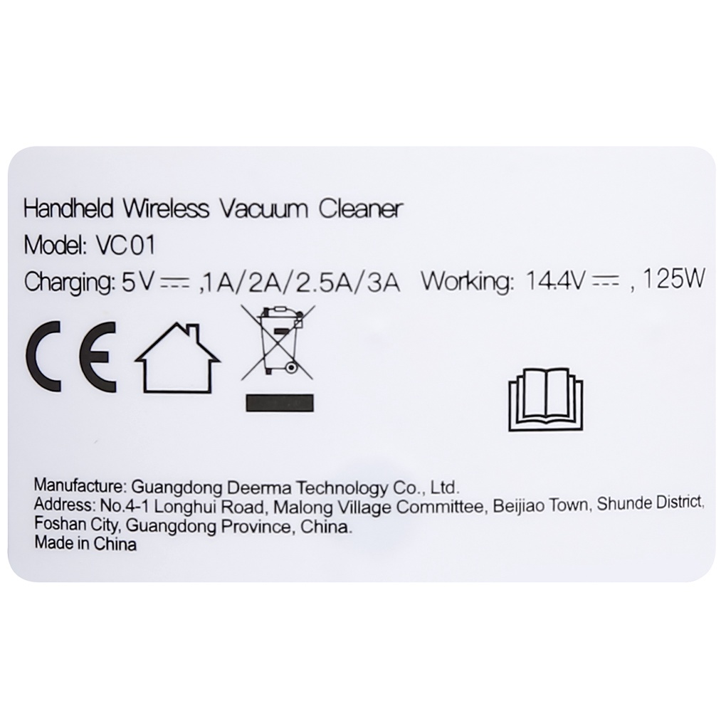 Máy hút bụi cầm tay không dây Deerma VC01 lực hút 8500Pa có đầu hút cho xe hơi - Chính hãng BH 12 tháng