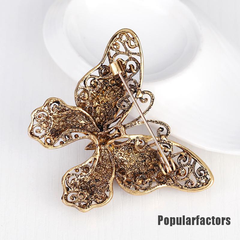 Ghim Cài Áo Hình Bướm Đính Đá Thời Trang