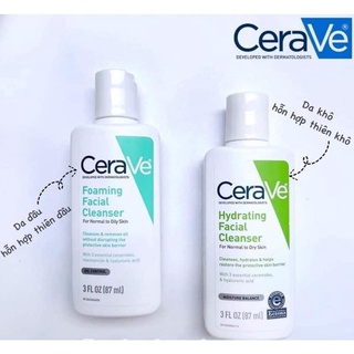 [SIZE 87ML] Sữa Rửa Mặt Cerave Cleanser 87ml Mỹ