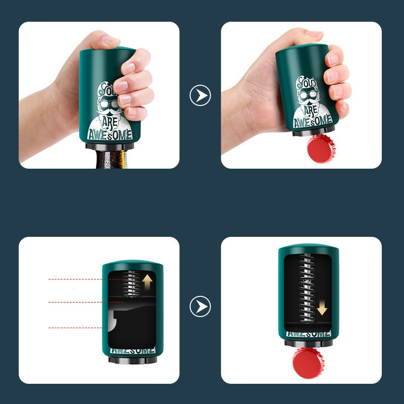 Dụng cụ mở nắp chai bia bằng thép không gỉ cao cấp tiện lợi