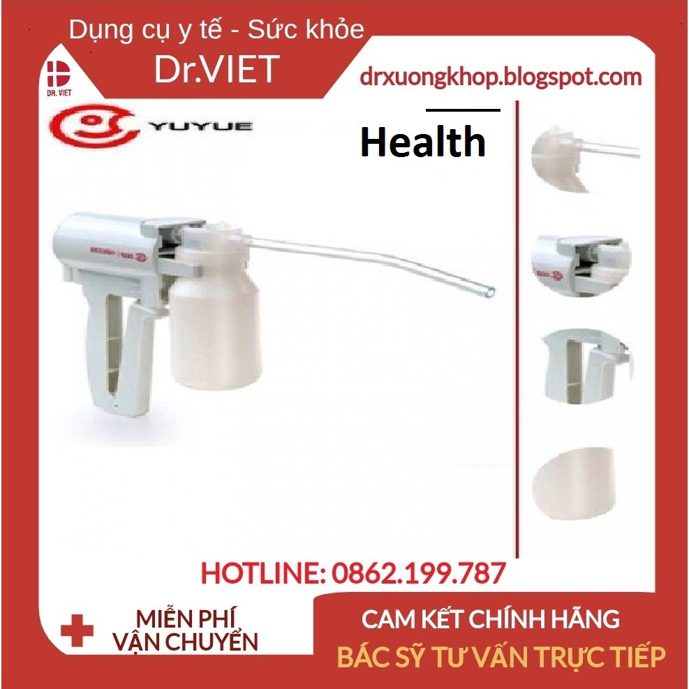 Máy hút dịch, hút đờm mũi Yuwell 7B-1 chính hãng 100% đời mới - Bảo hành 12 tháng - Dụng cụ hút dịch cầm tay- Độ bền cao