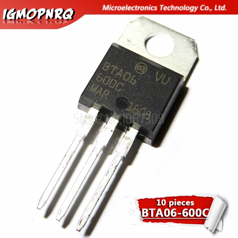 10 CÁI BTA06-600C TO-220 BTA06-600 TO220 BTA06 IC mới và nguyên bản
