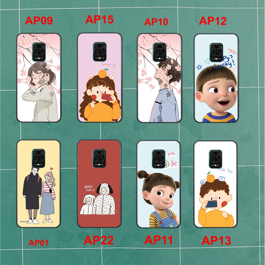[HÀNG MỚI] ỐP LƯNG XIAOMI REDMI NOTE 9 -REDMI NOTE 9S- REDMI NOTE 9 PRO HÌNH CẶP ĐÔI CÔ GÁI - ĐÁNG YÊU GIÁ RẺ