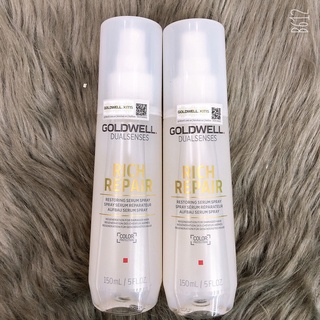GOLDWELL Xịt xả khô siêu phục hồi bảo vệ nhiệt cho tóc Restoring Serum Spray Goldwell Rich Repair 150ml