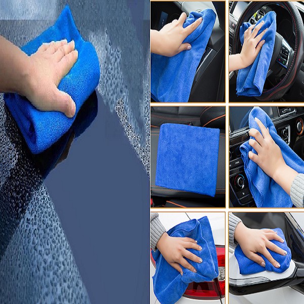 Giảm Giá Khăn lau xe chuyên dụng Microfiber siêu thấm không bị sơ, rối