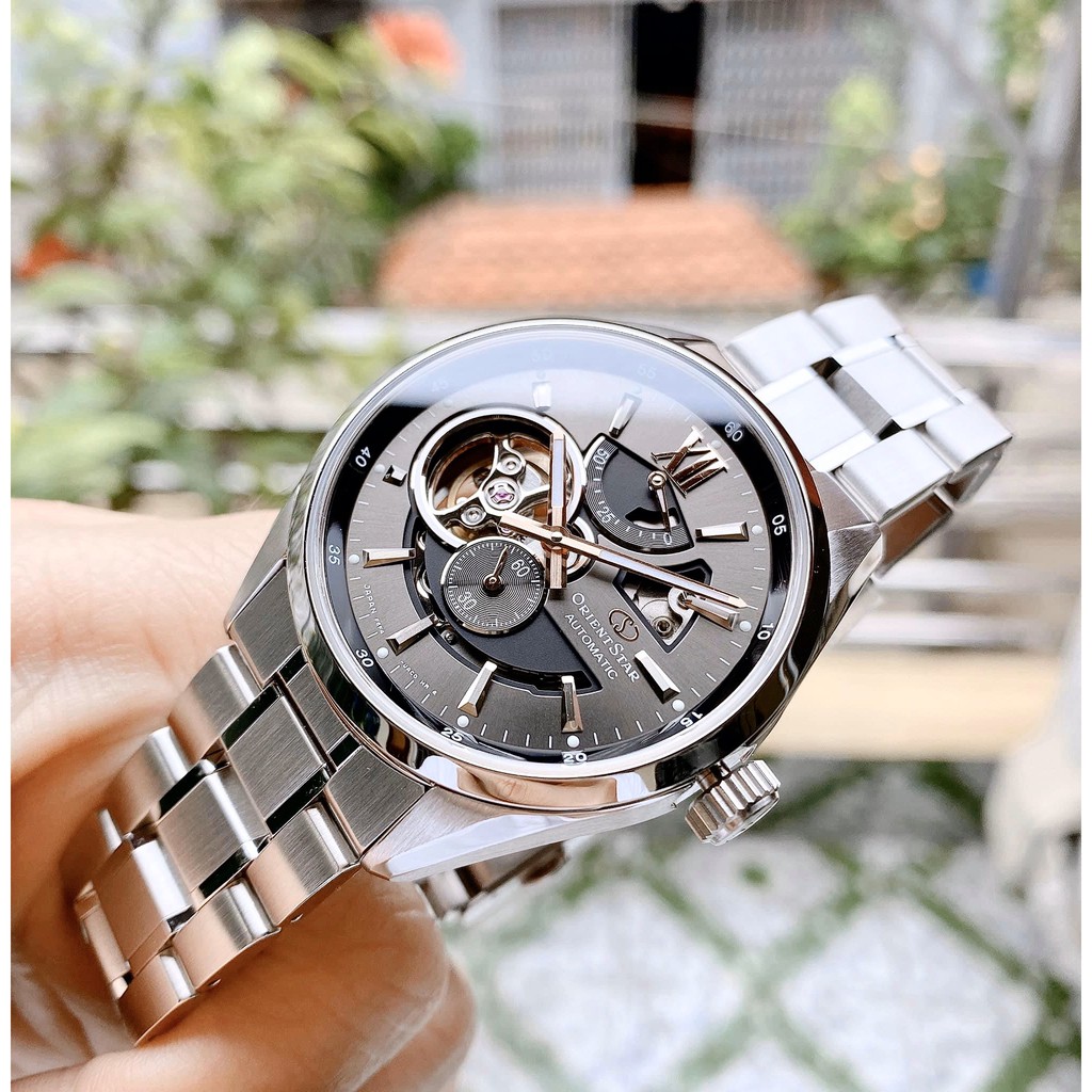 Đồng hồ nam chính hãng Orient Star Semi Skeleton RE-AV0004N00B - Máy cơ tự động - Kính Sapphire