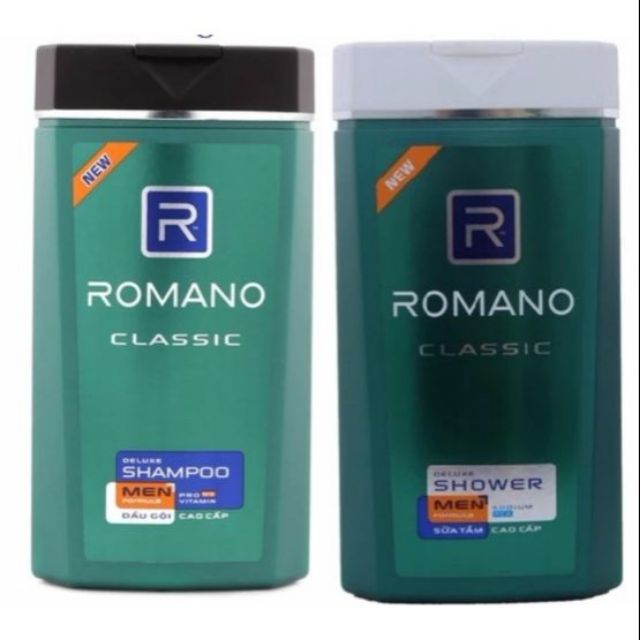 Romano - Combo 1 chai dầu gội + 1 chai sữa tắm classic  180g