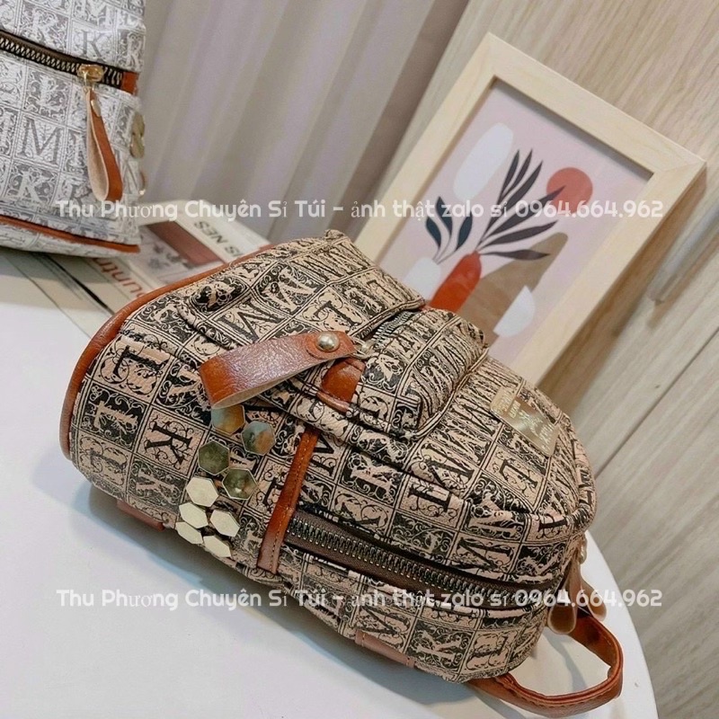 Balo mini chất da căng mịn logo M hàng loại đẹp. phong cách trẻ trung