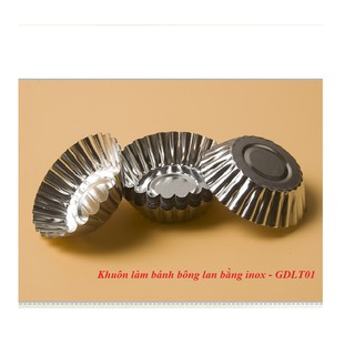 Combo 10 Khuôn Làm Bánh Bông Lan Bằng inox - GDLT01