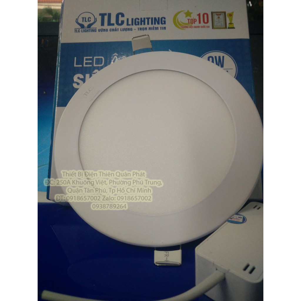 Đèn led âm trần 9W TLC siêu mỏng chính hãng  với 2 phân loại màu