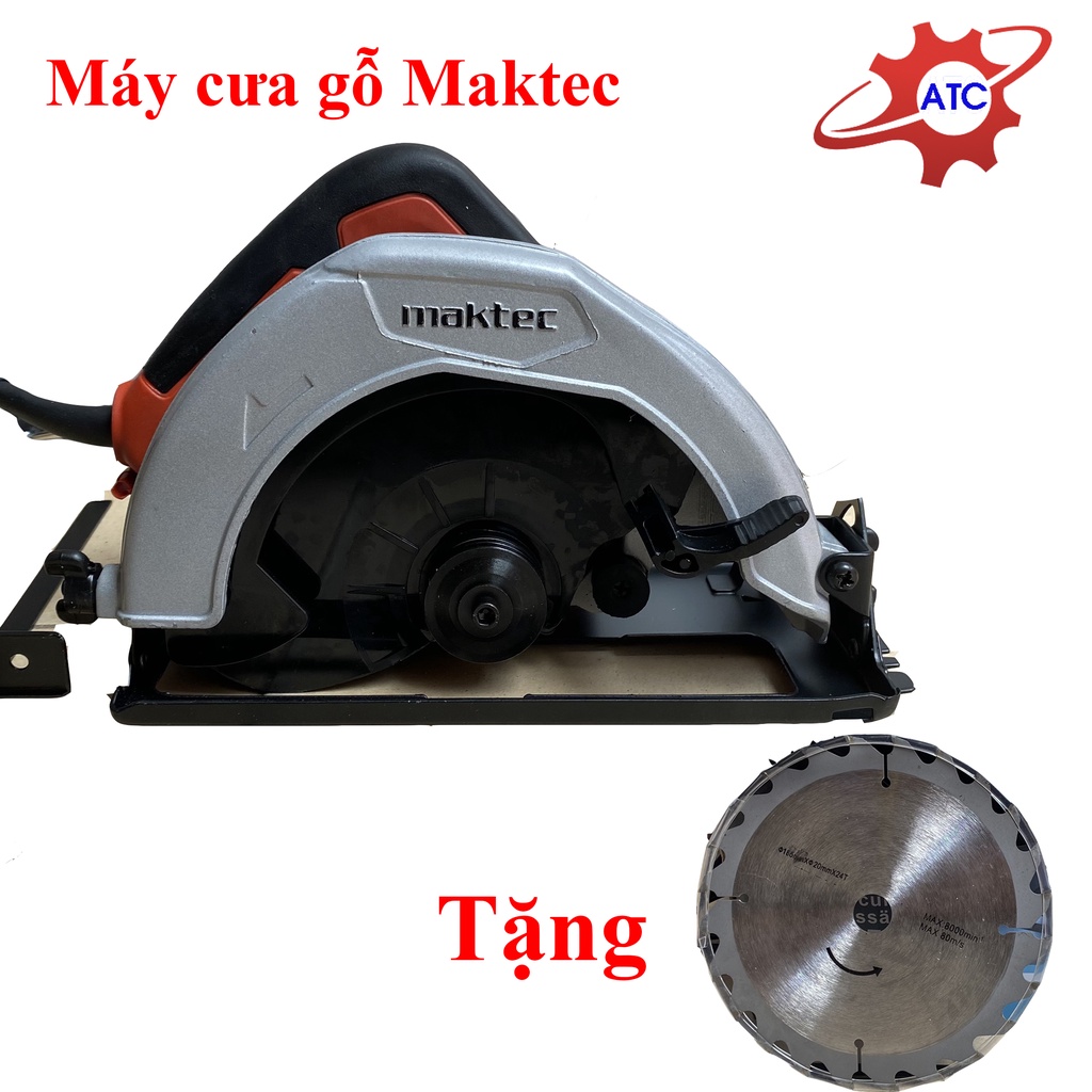 Máy cưa gỗ cầm tay Maktec tặng lưỡi cưa 180mm- Cưa đẩy chuyên dụng cho thợ mộc, thợ gỗ