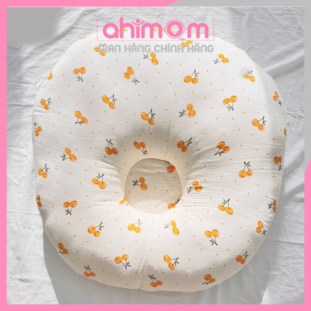 Gối chống trào ngược - đệm chống trào cao cấp vải xô Muslin Organic - Ahimom