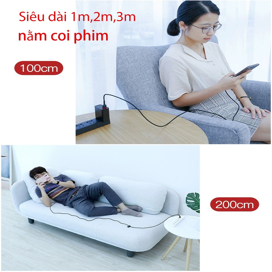 Dây Cáp Sạc Nhanh Cho điện thoại Ip táo Pin Dự Phòng,tai nghe ko dây